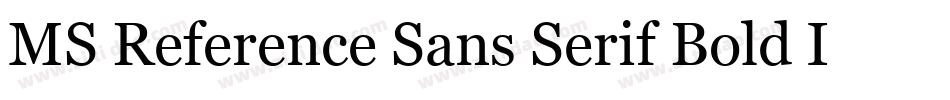 MS Reference Sans Serif Bold Italic字体转换